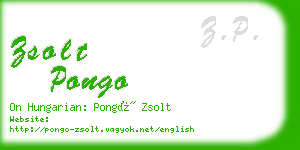 zsolt pongo business card